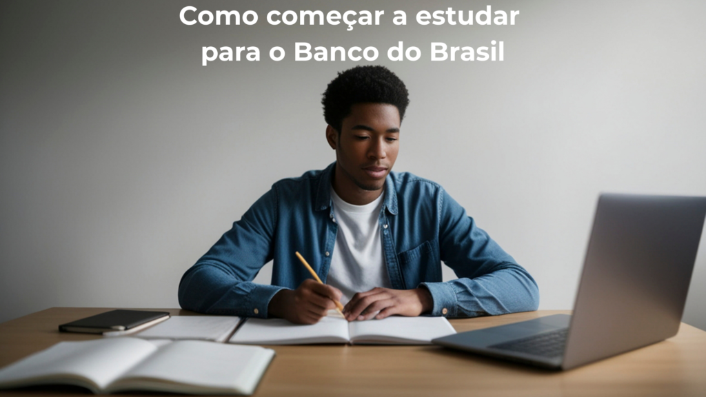 Pessoa estudando para concurso público do Banco do Brasil