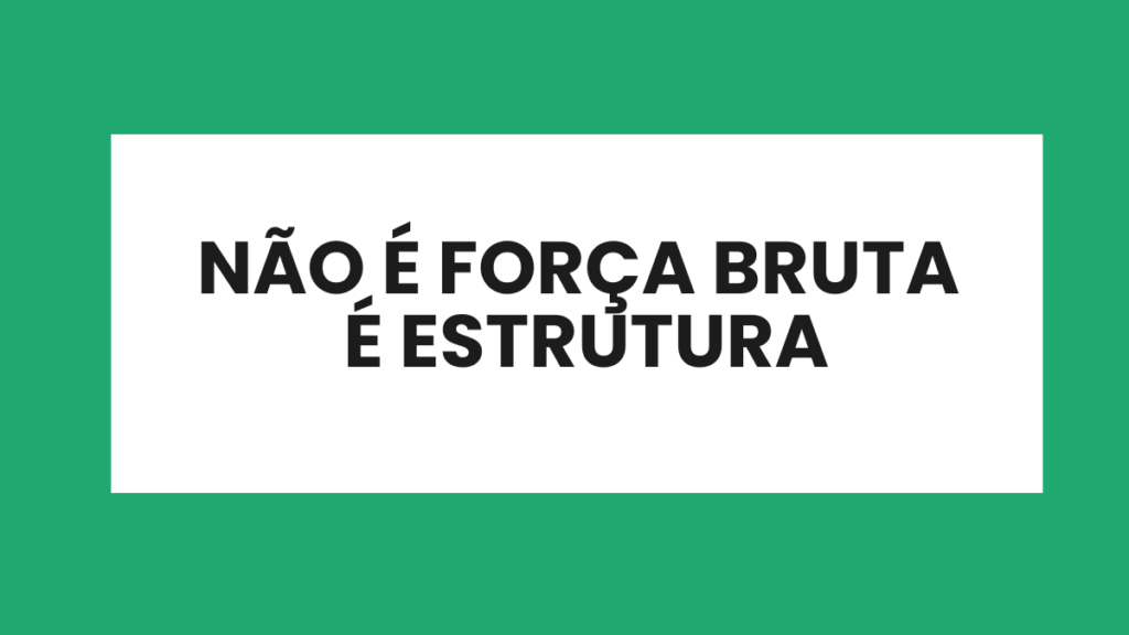 Mensagem reforçando que organização é mais importante que estudar tudo ao mesmo tempo