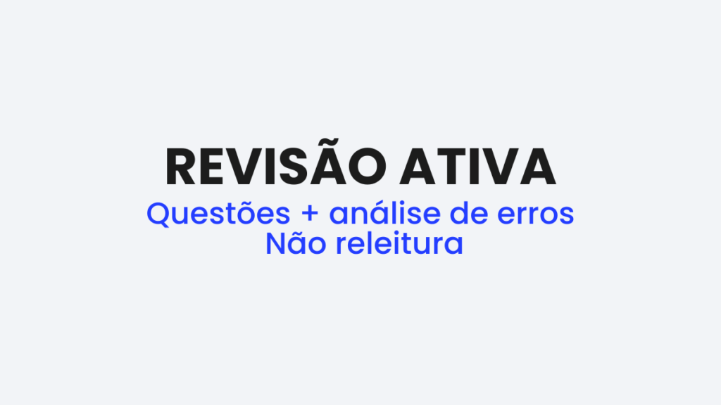 Revisão ativa com resolução de questões e análise de erros